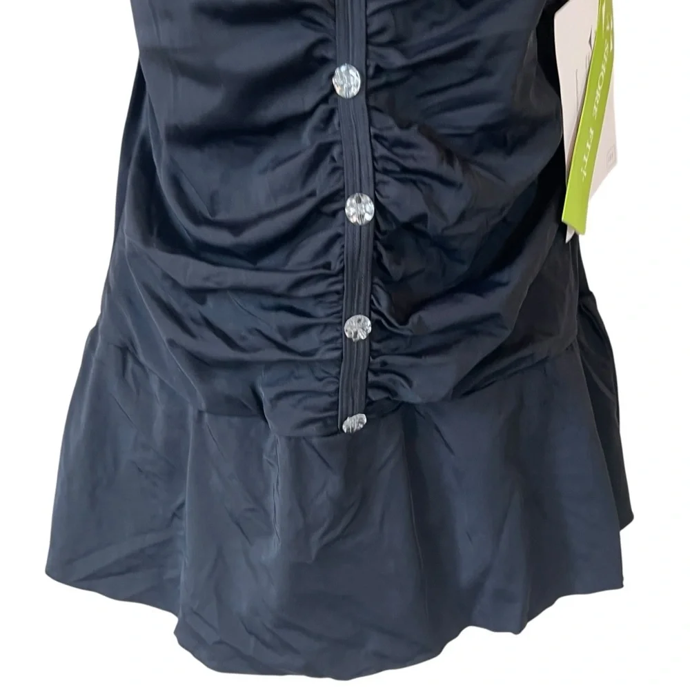 Swim Solutions Plus Size Tummy-Control Skater Swimdress